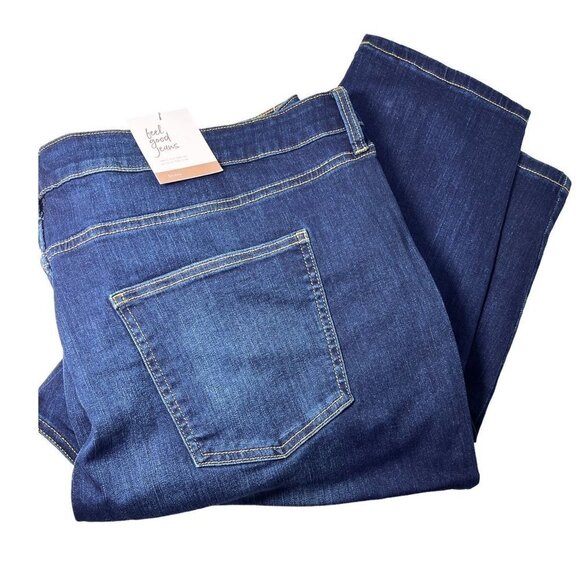 LC Lauren Conrad Womens Dark Wash High Rise Skinny Jeans Plus Sz 26W New - Picture 3 of 8